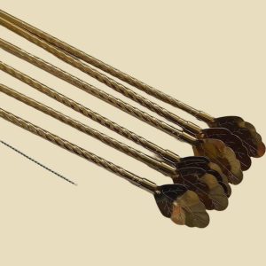 قاشق نی دار مارپیچ طلایی