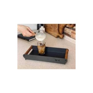 سینی پذیرایی نگار دسته چوبی