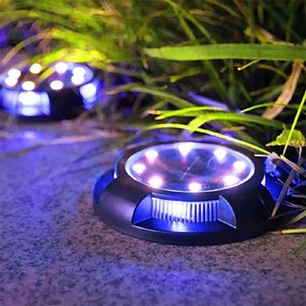 خرید چراغ سولار خورشیدی 4 عددی گرد