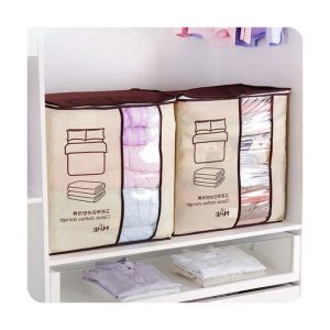 بقچه لباس زرشکی طرح بارکد مای هوم