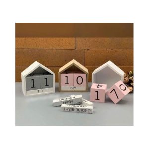 تقویم چوبی طرح کلبه