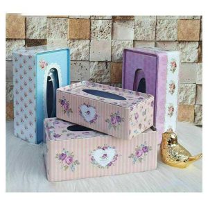 جعبه دستمال فلزی طرح دار