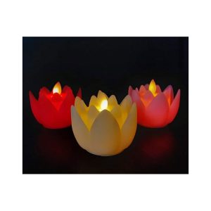 شمع باتری خور مدل گل