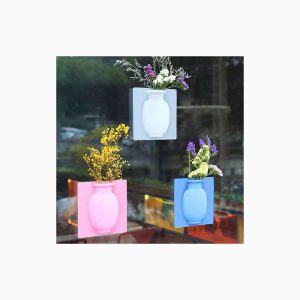 گلدان سیلیکونی چسبدار