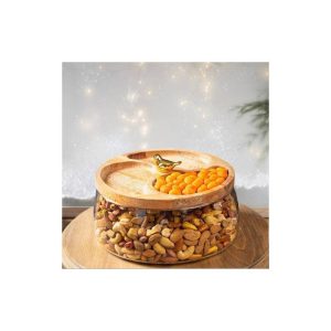 ظرف آجیل خوری درب چوبی مایاهوم