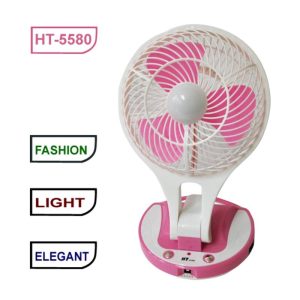 پنکه شارژی چراغ دار رومیزی HT-5580