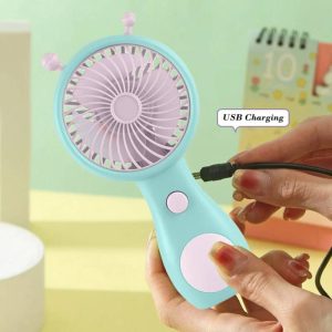 پنکه دسته دار عروسکی مدل شارژی