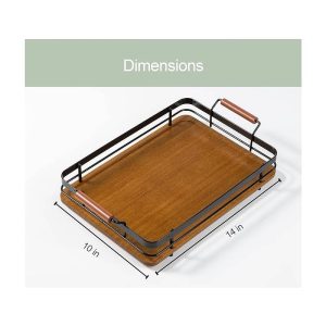 سینی چوبی مستطیل کوچک سالوت