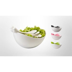 ست سالاد خوری و چنگال طرح پرنده