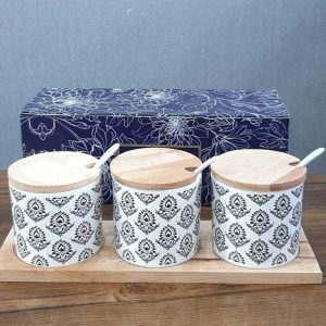 پاسماوری ۳ پارچه طرح دار کف چوبی