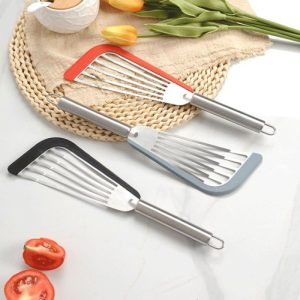 کفگیر استیل لبه سیلیکونی