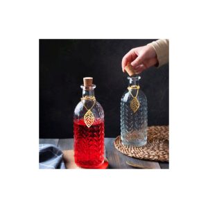 بطری شیشه ای مایا طرح گندم