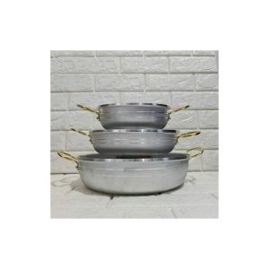 تابه روحی 3 تایی دو دسته بدون درب گرجی