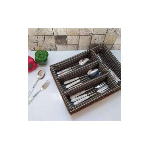 جا قاشقی کابینتی چرمی پارچه‌ای 4 خانه