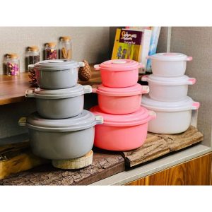 ست قابلمه سه عددی پلاستیکی