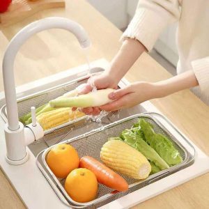 مینی سبد استیل کشویی سینک