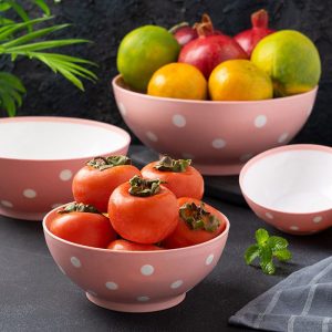 کاسه گرد خالدار 4 عددی کادوس