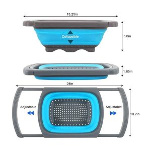 آبکش سینک سیلیکونی تاشو کشویی