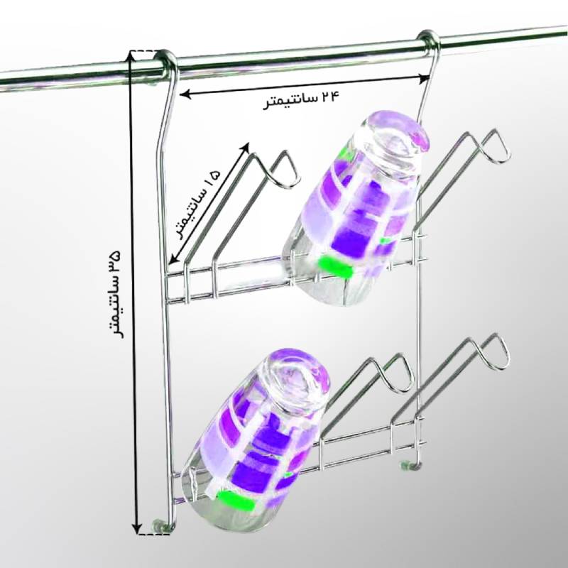 قیمت آویز لیوان و جاقاشقی استیل