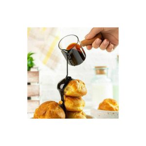 خرید ظرف سرو سس مایا دسته چوبی