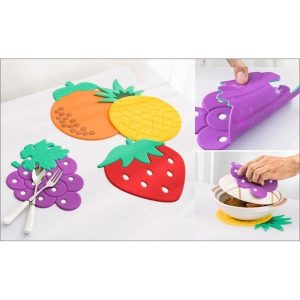 زیر قابلمه ای سیلیکونی میوه ای