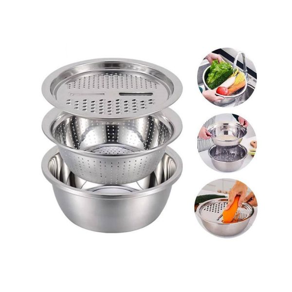 ست آبکش و لگن و رنده