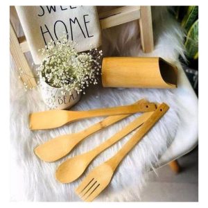 ست کفگیر و ملاقه بامبو