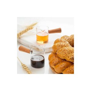 ظرف سرو سس مایا دسته چوبی