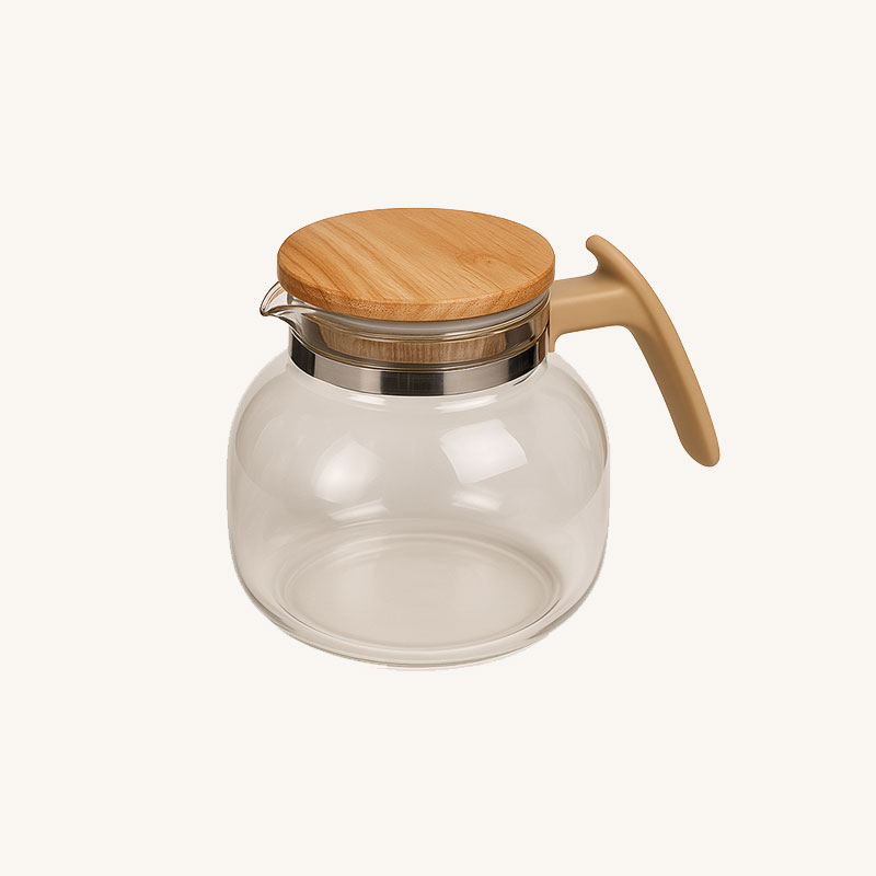 قیمت قوری پیرکس درب چوبی هپی هوم