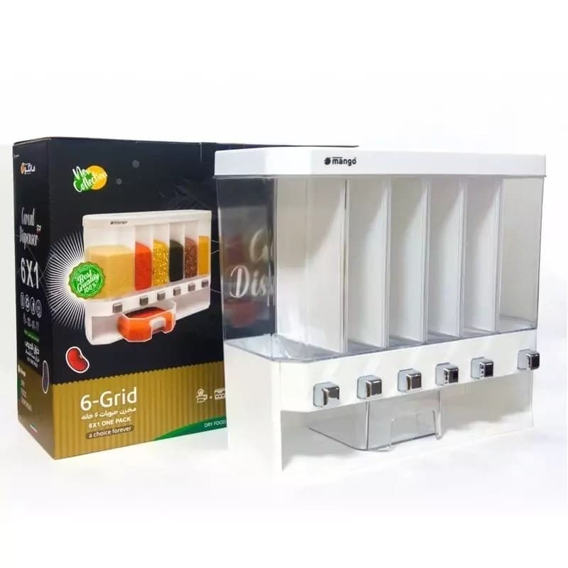 خرید جا حبوباتی 6 خانه مانگو