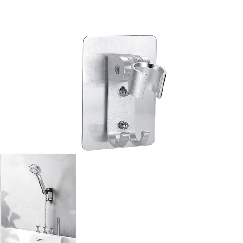 خرید نگهدارنده چسبی سردوش حمام نقره ای