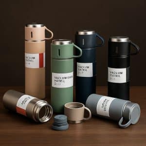 فلاسک نیم لیتری کادویی 3 کاپ VACUUM