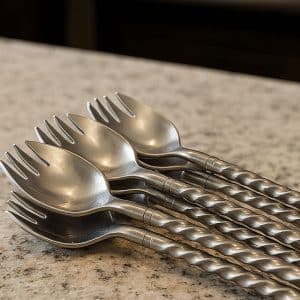 قاشق نی دار اسپیرال طرح چنگال