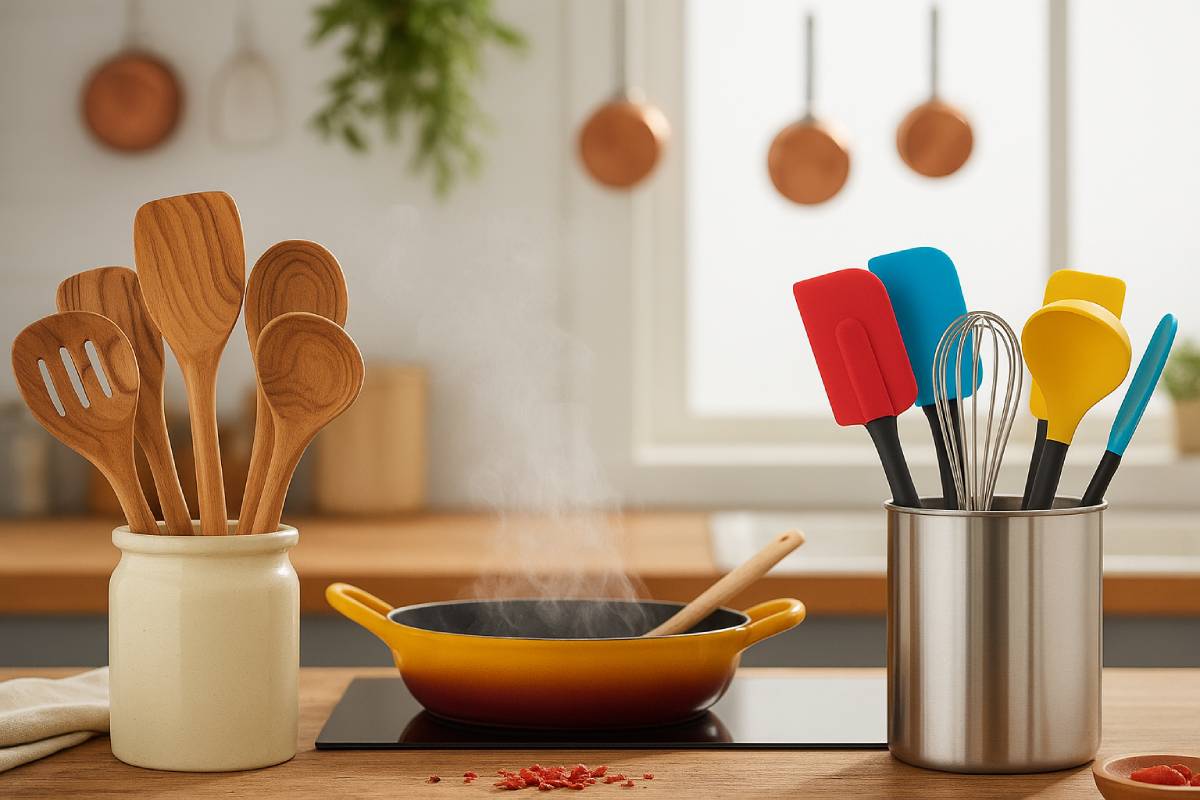 کفگیر ملاقه سیلیکونی بهتره یا چوبی؟