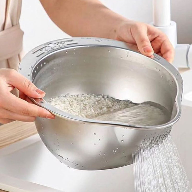 قیمت آبکش برنج شور درب رنده استیل - دیژه