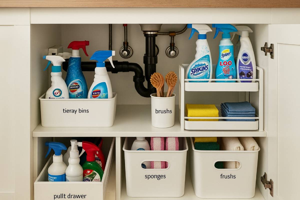 نظم دهی کابینت زیر سینک